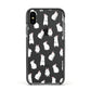Bunny Rabbit Apple iPhone Xs Impact Case Black Edge on Black Phone