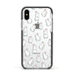Bunny Rabbit Apple iPhone Xs Impact Case Black Edge on Silver Phone