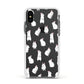 Bunny Rabbit Apple iPhone Xs Impact Case White Edge on Black Phone