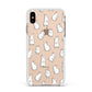 Bunny Rabbit Apple iPhone Xs Max Impact Case White Edge on Gold Phone