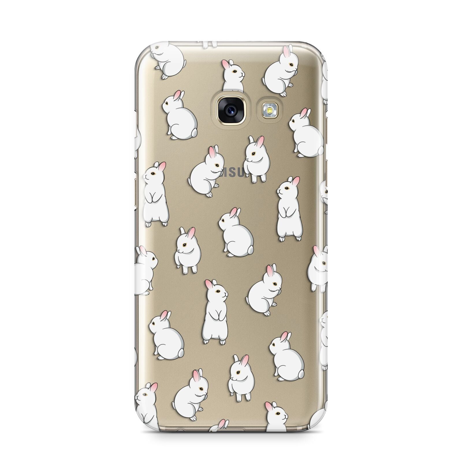 Bunny Rabbit Samsung Galaxy A3 2017 Case on gold phone