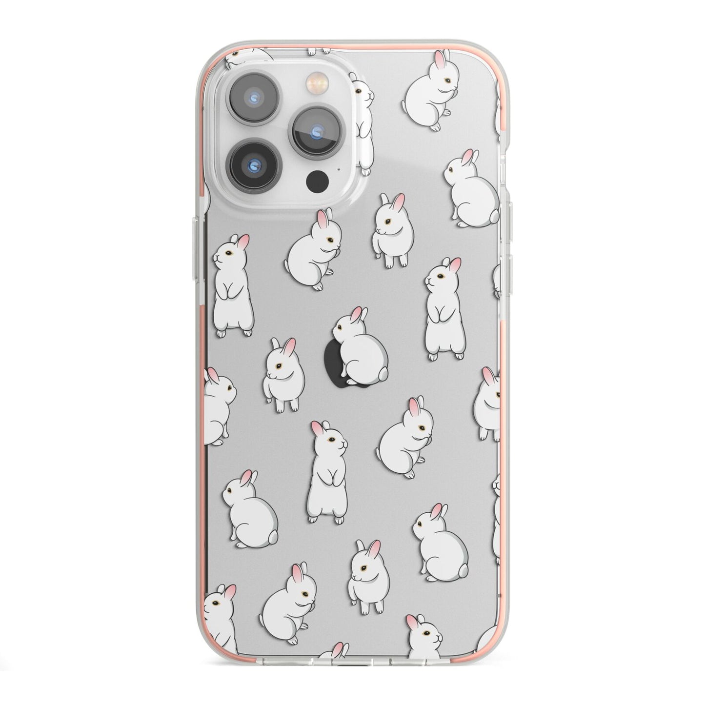 Bunny Rabbit iPhone 13 Pro Max TPU Impact Case with Pink Edges