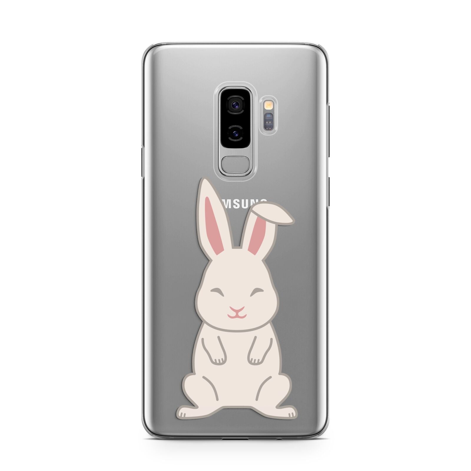 Bunny Samsung Galaxy S9 Plus Case on Silver phone