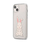 Bunny iPhone 14 Plus Clear Tough Case Starlight Angled Image