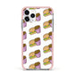 Burger Fries Fast Food Apple iPhone 11 Pro in Silver with Pink Impact Case