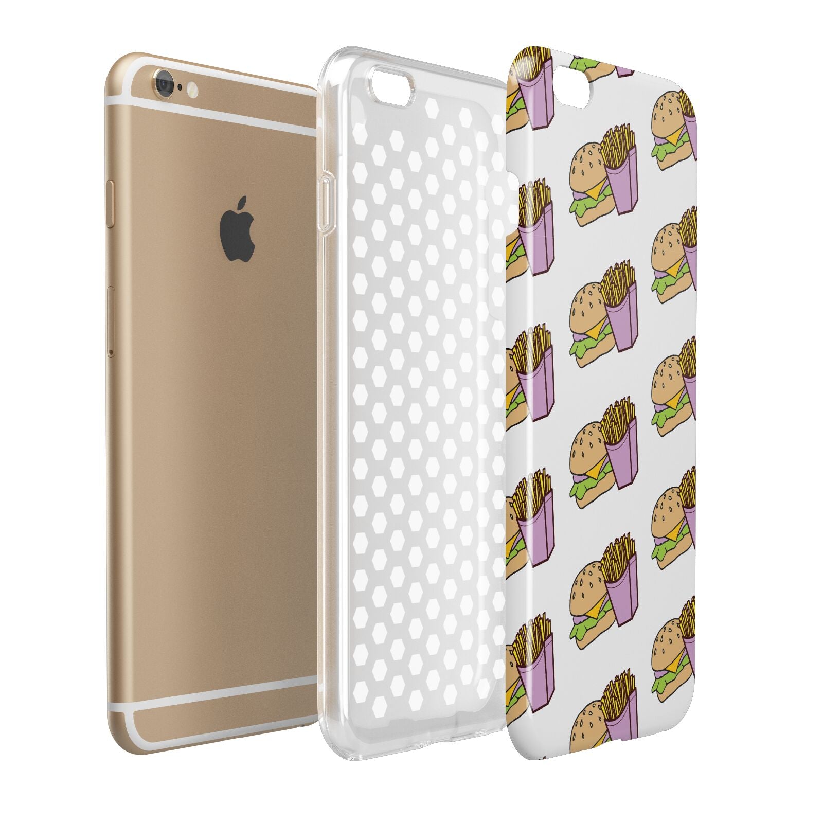 Burger Fries Fast Food Apple iPhone 6 Plus 3D Tough Case Expand Detail Image