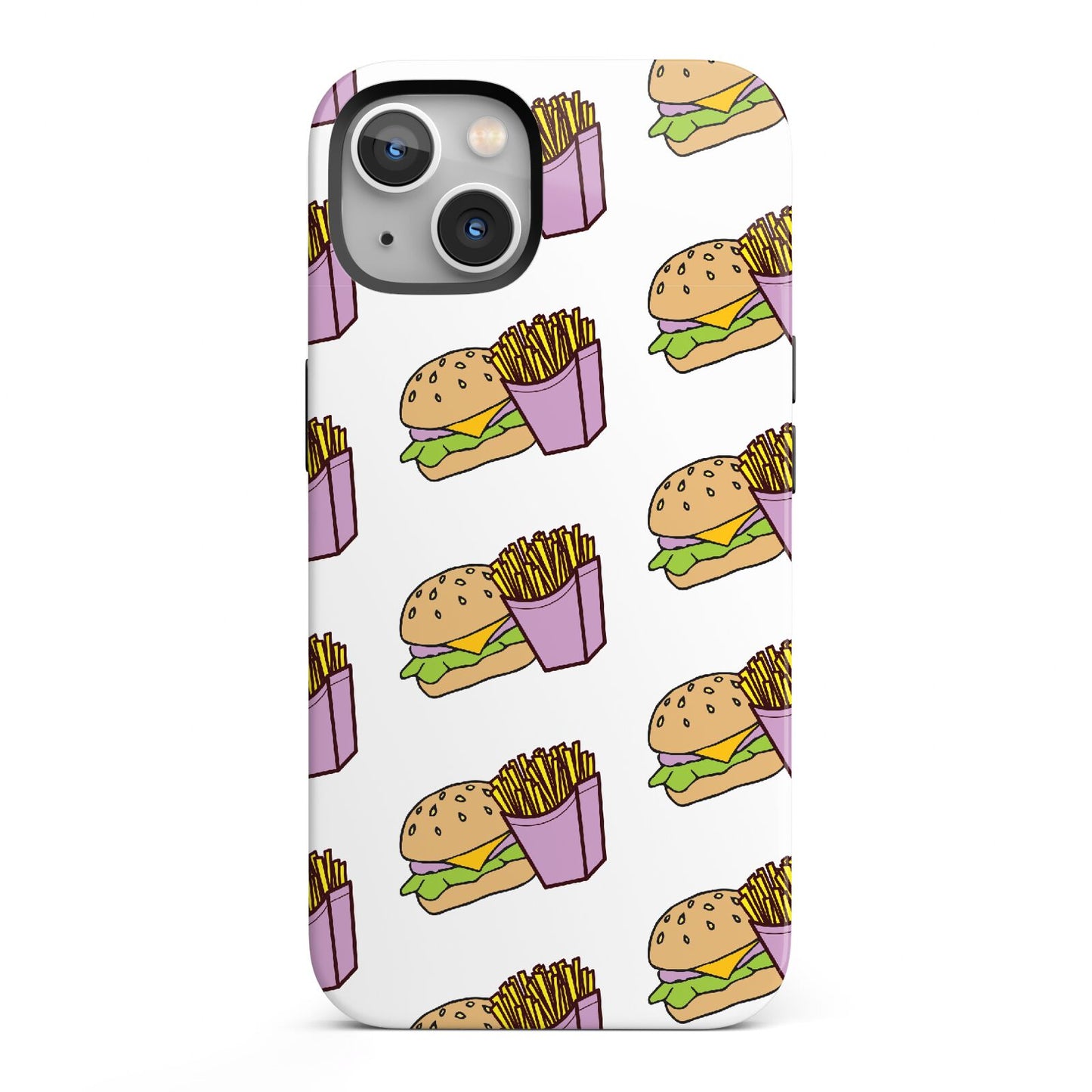 Burger Fries Fast Food iPhone 13 Full Wrap 3D Tough Case