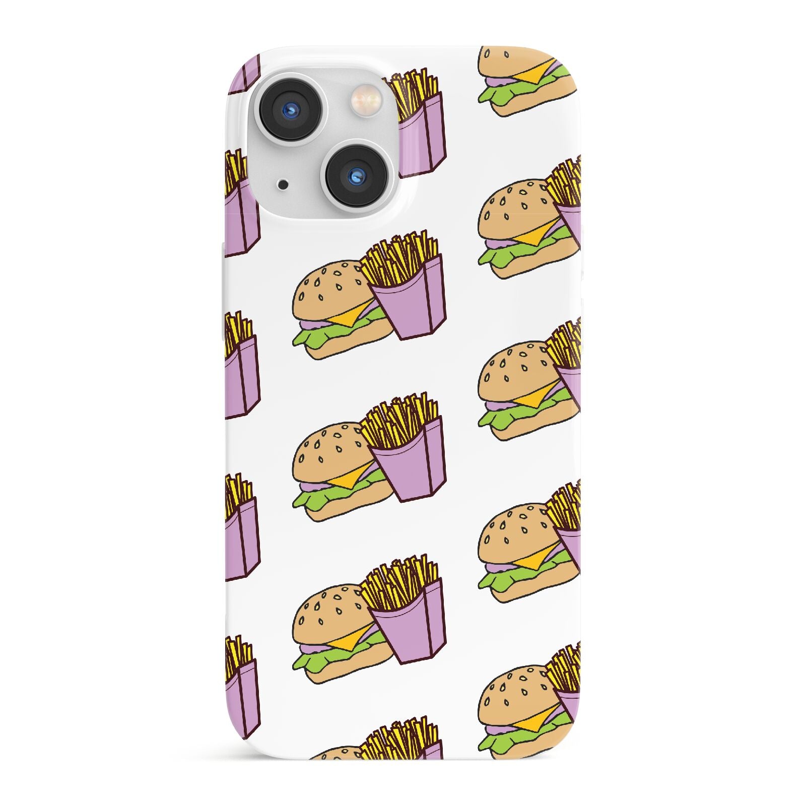 Burger Fries Fast Food iPhone 13 Mini Full Wrap 3D Snap Case