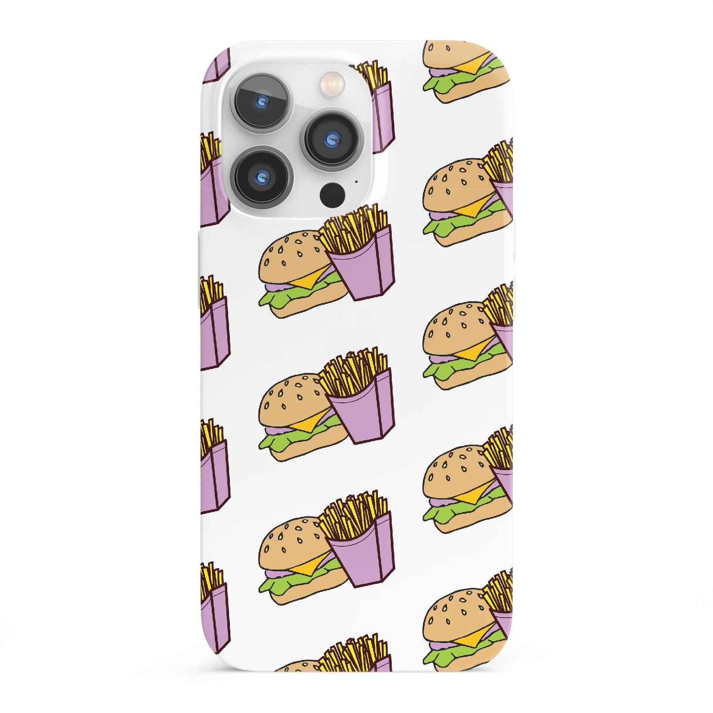 Burger Fries Fast Food iPhone 13 Pro Full Wrap 3D Snap Case