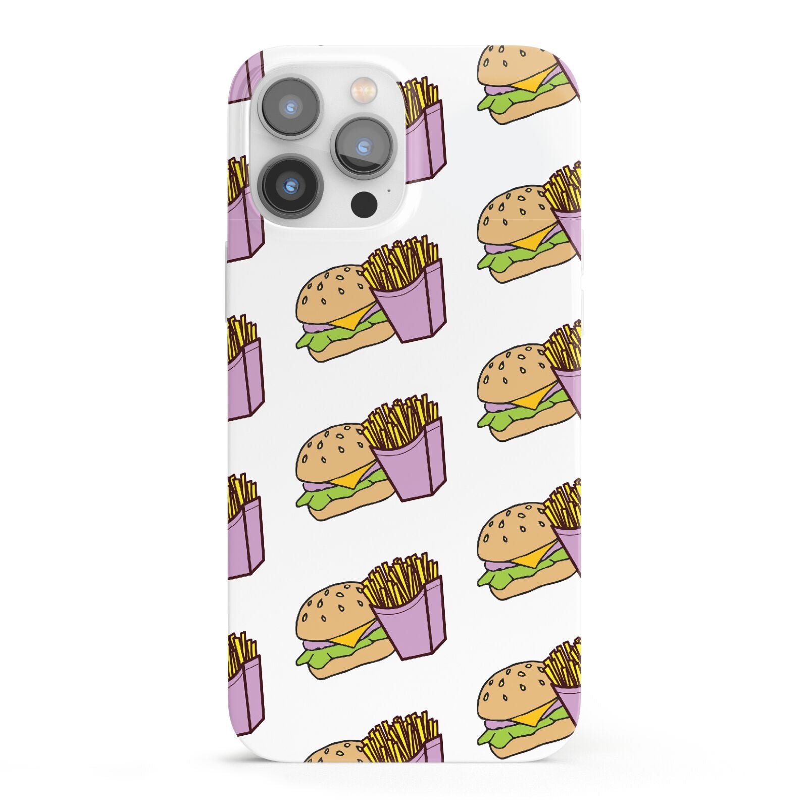 Burger Fries Fast Food iPhone 13 Pro Max Full Wrap 3D Snap Case