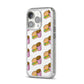Burger Fries Fast Food iPhone 14 Pro Glitter Tough Case Silver Angled Image