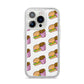 Burger Fries Fast Food iPhone 14 Pro Glitter Tough Case Silver
