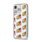 Burger Fries Fast Food iPhone 14 Pro Max Clear Tough Case Silver Angled Image