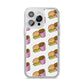Burger Fries Fast Food iPhone 14 Pro Max Clear Tough Case Silver