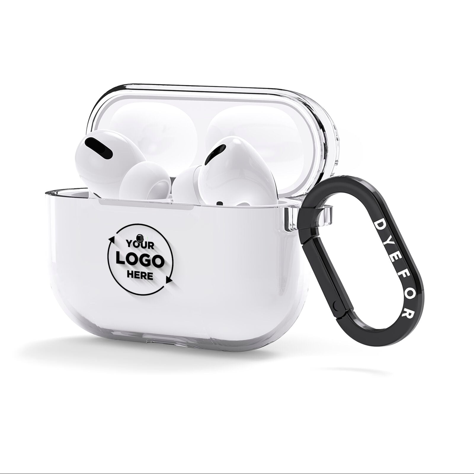 Business Logo Custom AirPods Clear Case 3rd Gen Side Image