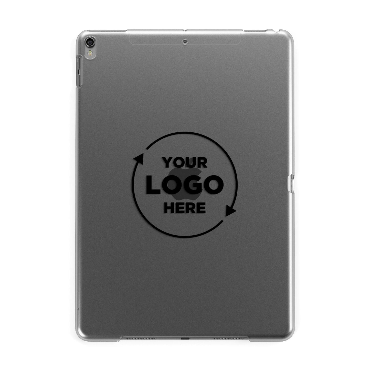 Business Logo Custom Apple iPad Grey Case