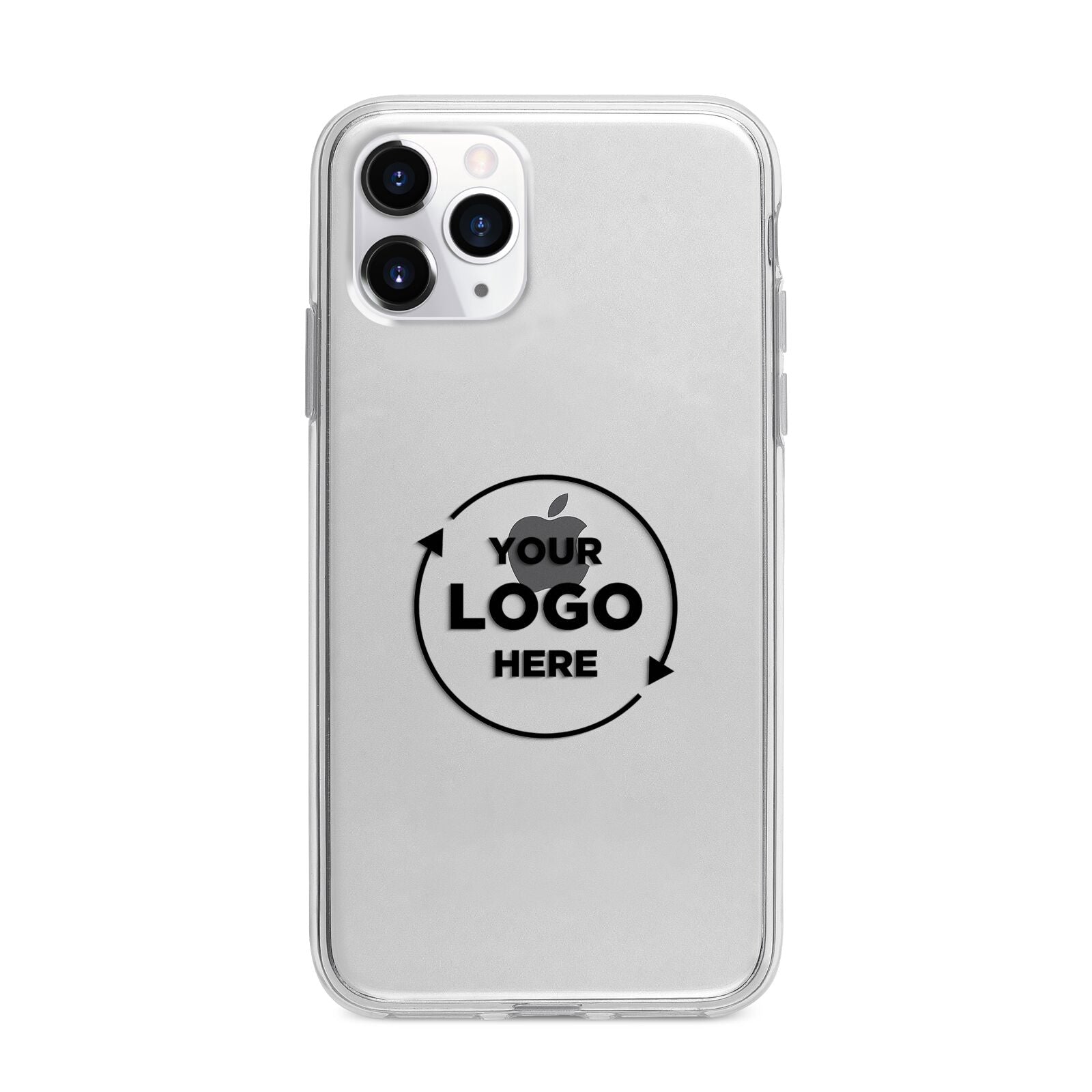 Business Logo Custom Apple iPhone 11 Pro Max in Silver with Bumper Case