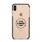 Business Logo Custom Apple iPhone Xs Max Impact Case Black Edge on Gold Phone