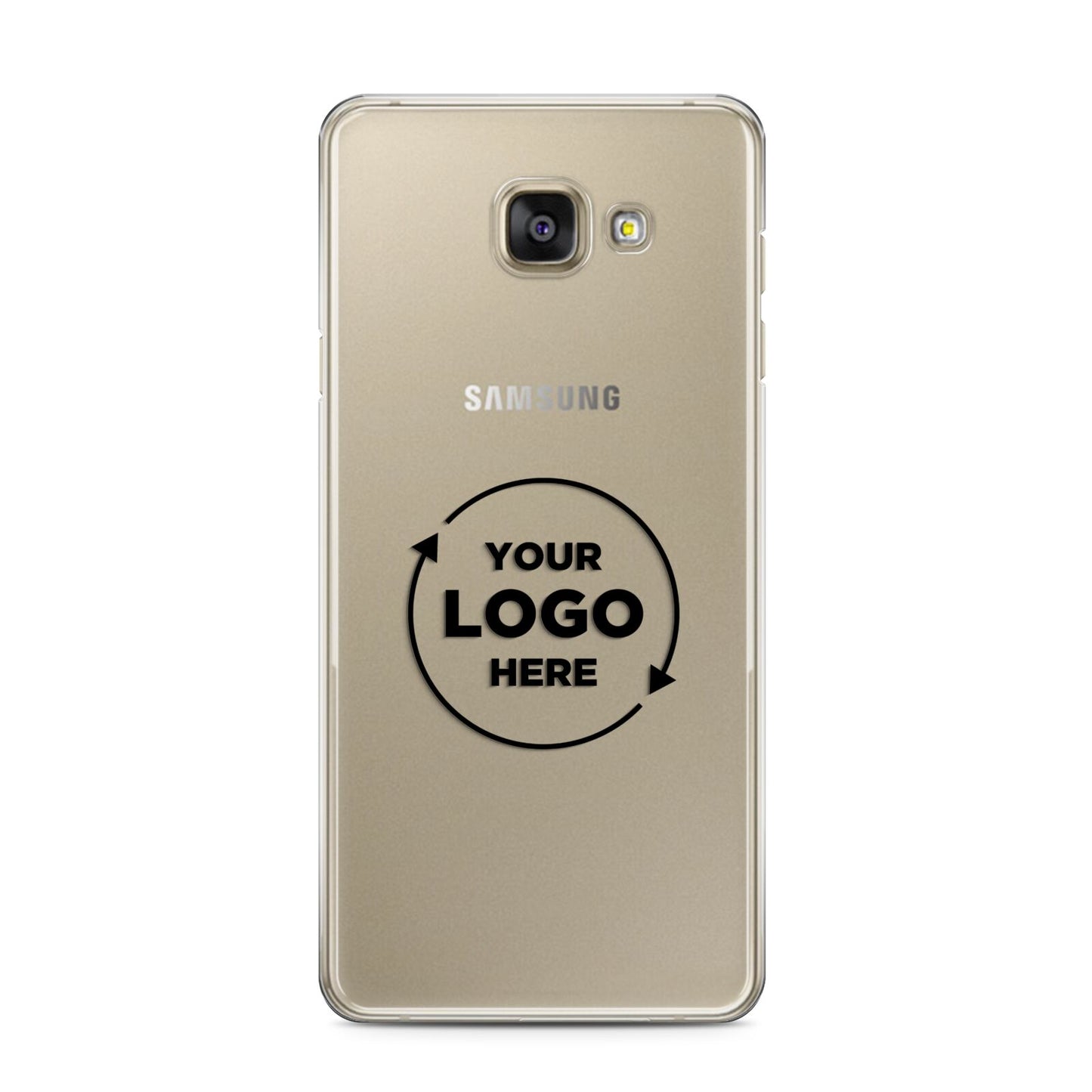 Business Logo Custom Samsung Galaxy A3 2016 Case on gold phone