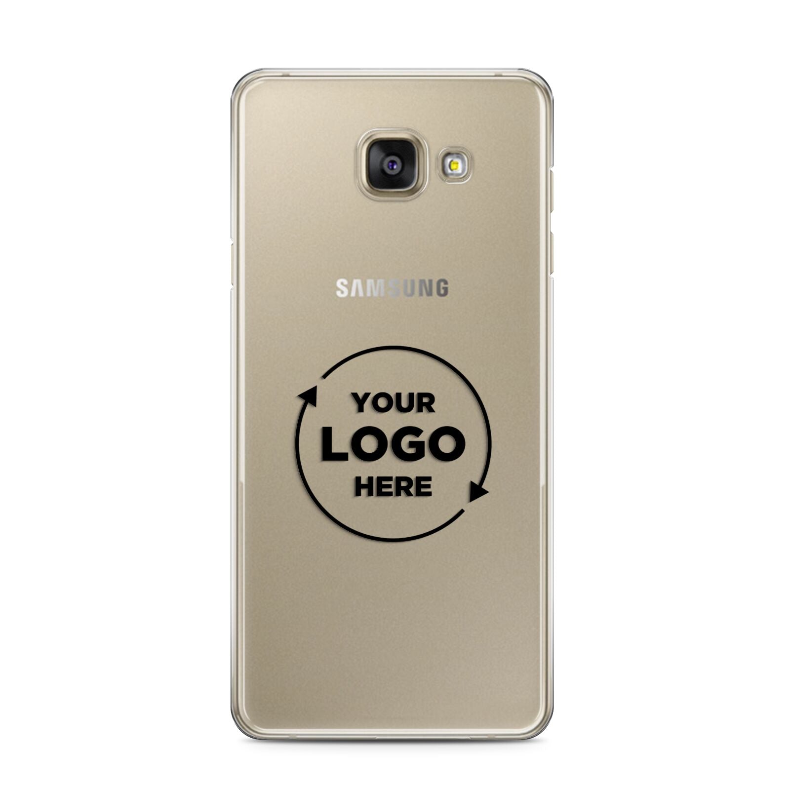Business Logo Custom Samsung Galaxy A3 2016 Case on gold phone