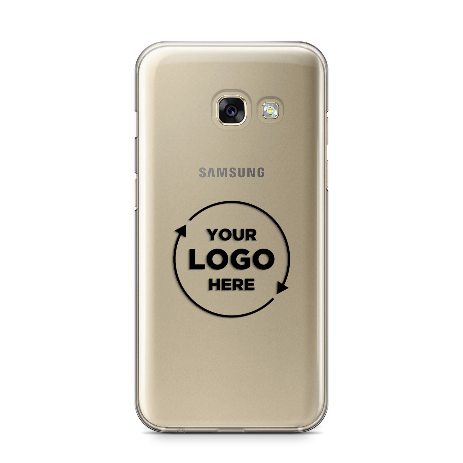 Business Logo Custom Samsung Galaxy A3 2017 Case on gold phone