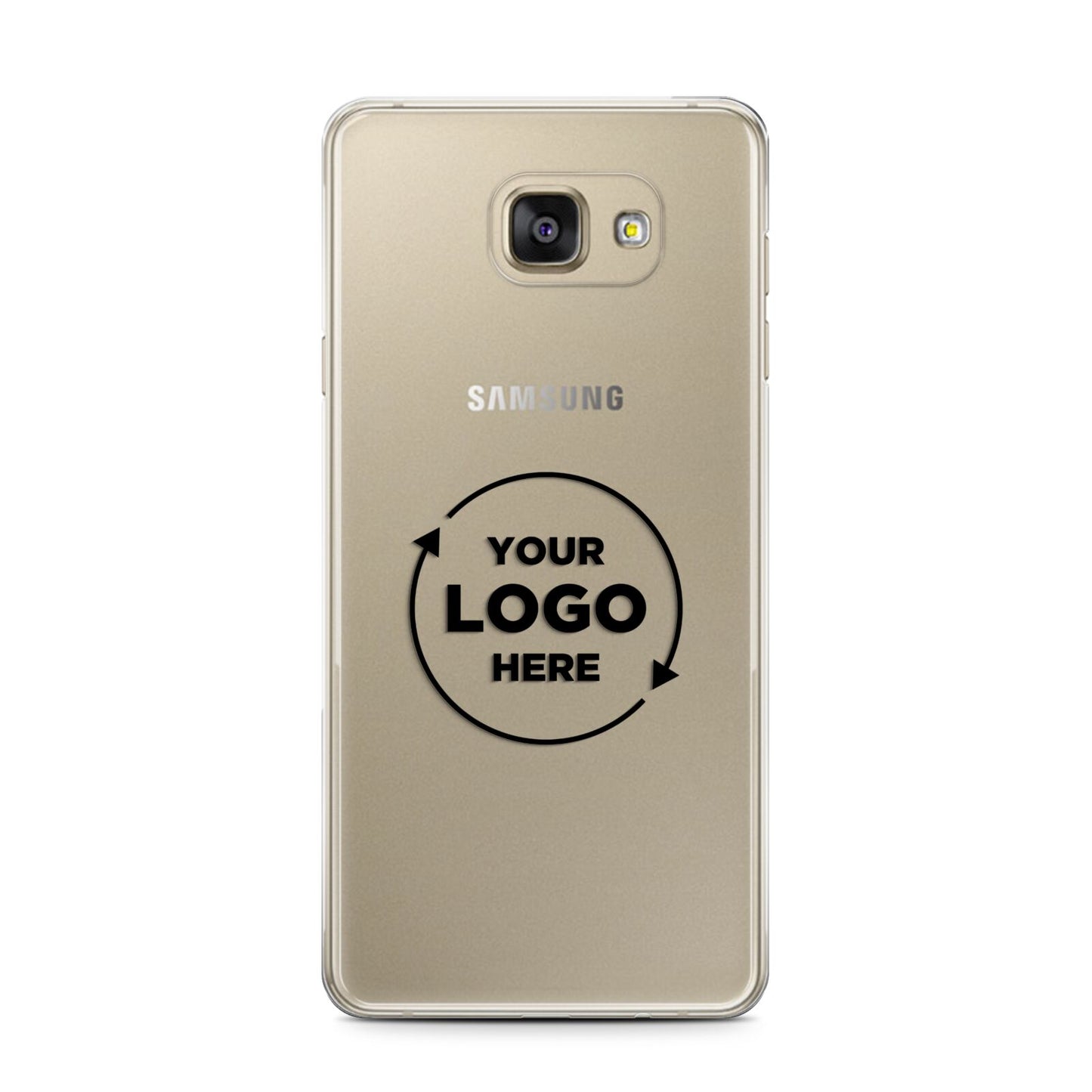 Business Logo Custom Samsung Galaxy A7 2016 Case on gold phone