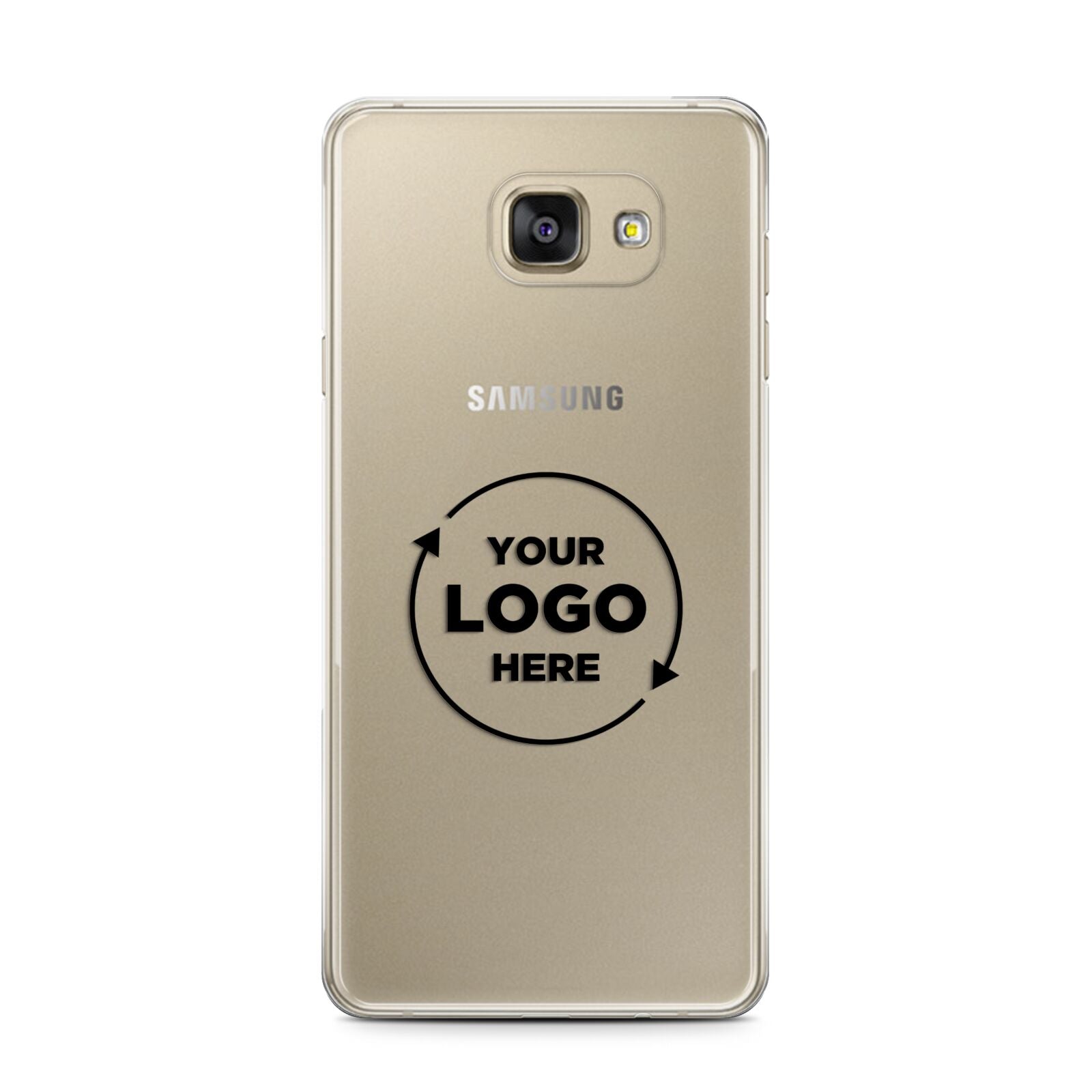 Business Logo Custom Samsung Galaxy A7 2016 Case on gold phone