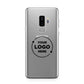 Business Logo Custom Samsung Galaxy S9 Plus Case on Silver phone