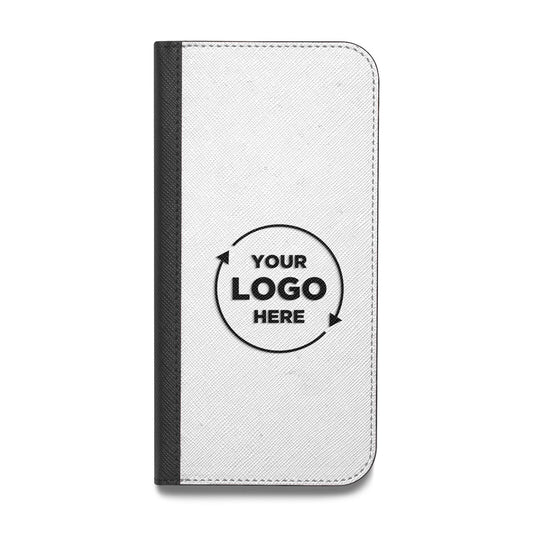 Business Logo Custom Vegan Leather Flip iPhone Case