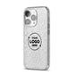 Business Logo Custom iPhone 14 Pro Glitter Tough Case Silver Angled Image