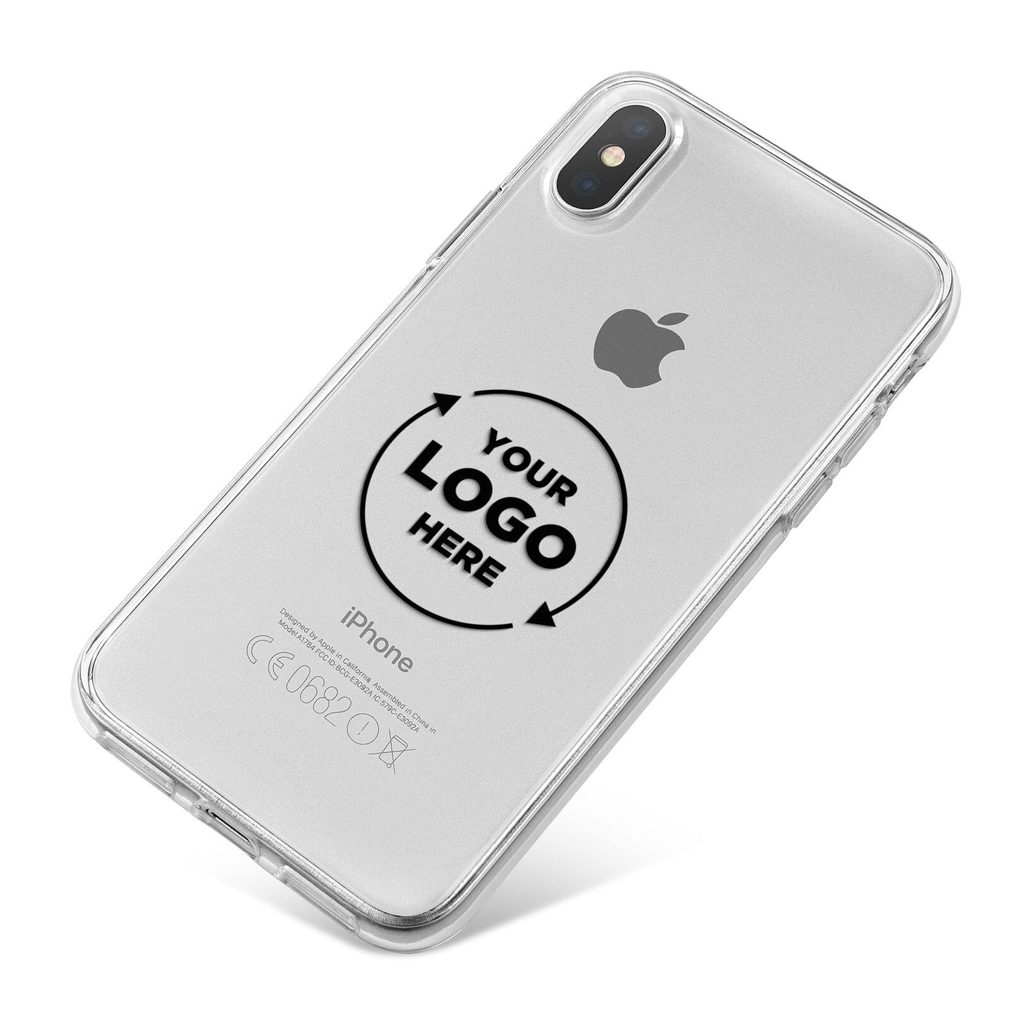 Business Logo Custom iPhone X Bumper Case on Silver iPhone
