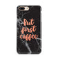 But First Coffee Black Marble Effect Apple iPhone 7 8 Plus 3D Tough Case