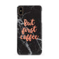 But First Coffee Black Marble Effect Apple iPhone Xs Max 3D Snap Case