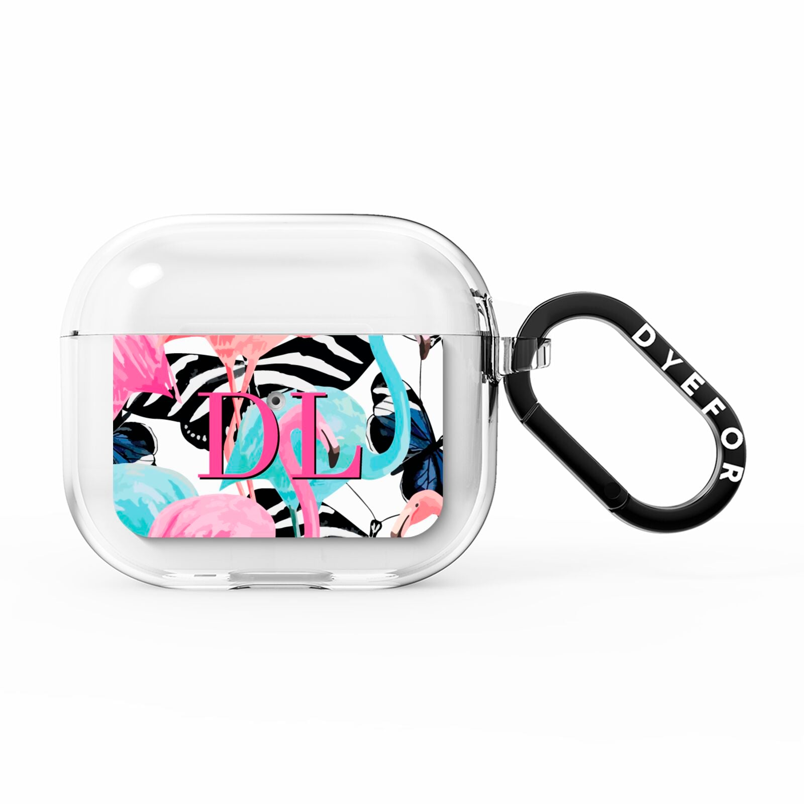 Butterflies Flamingos AirPods Clear Case 3rd Gen