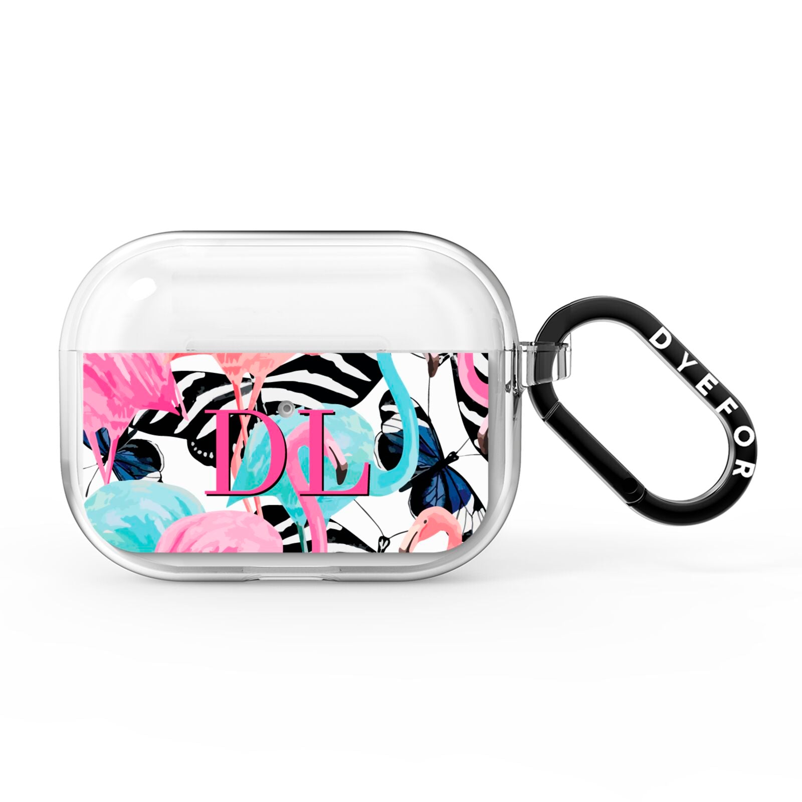Butterflies Flamingos AirPods Pro Clear Case