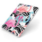 Butterflies Flamingos Apple iPad Case on Silver iPad Side View