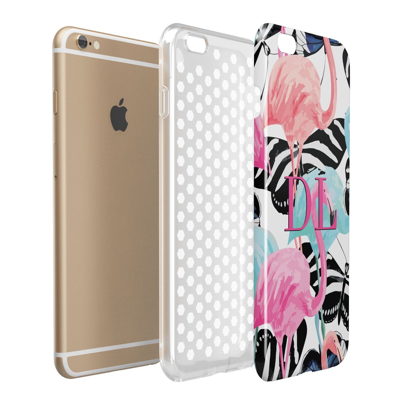 Butterflies Flamingos Apple iPhone 6 Plus 3D Tough Case Expand Detail Image