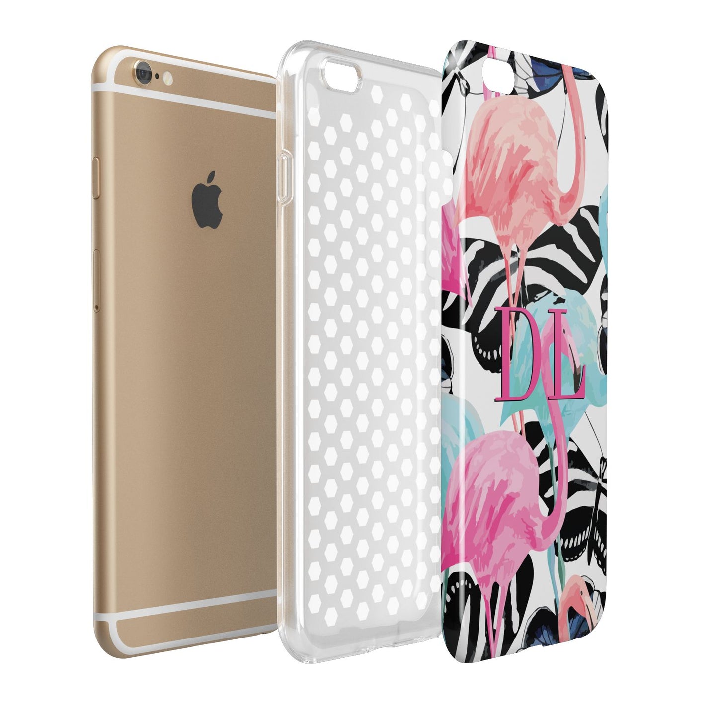 Butterflies Flamingos Apple iPhone 6 Plus 3D Tough Case