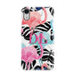 Butterflies Flamingos Apple iPhone XR White 3D Snap Case
