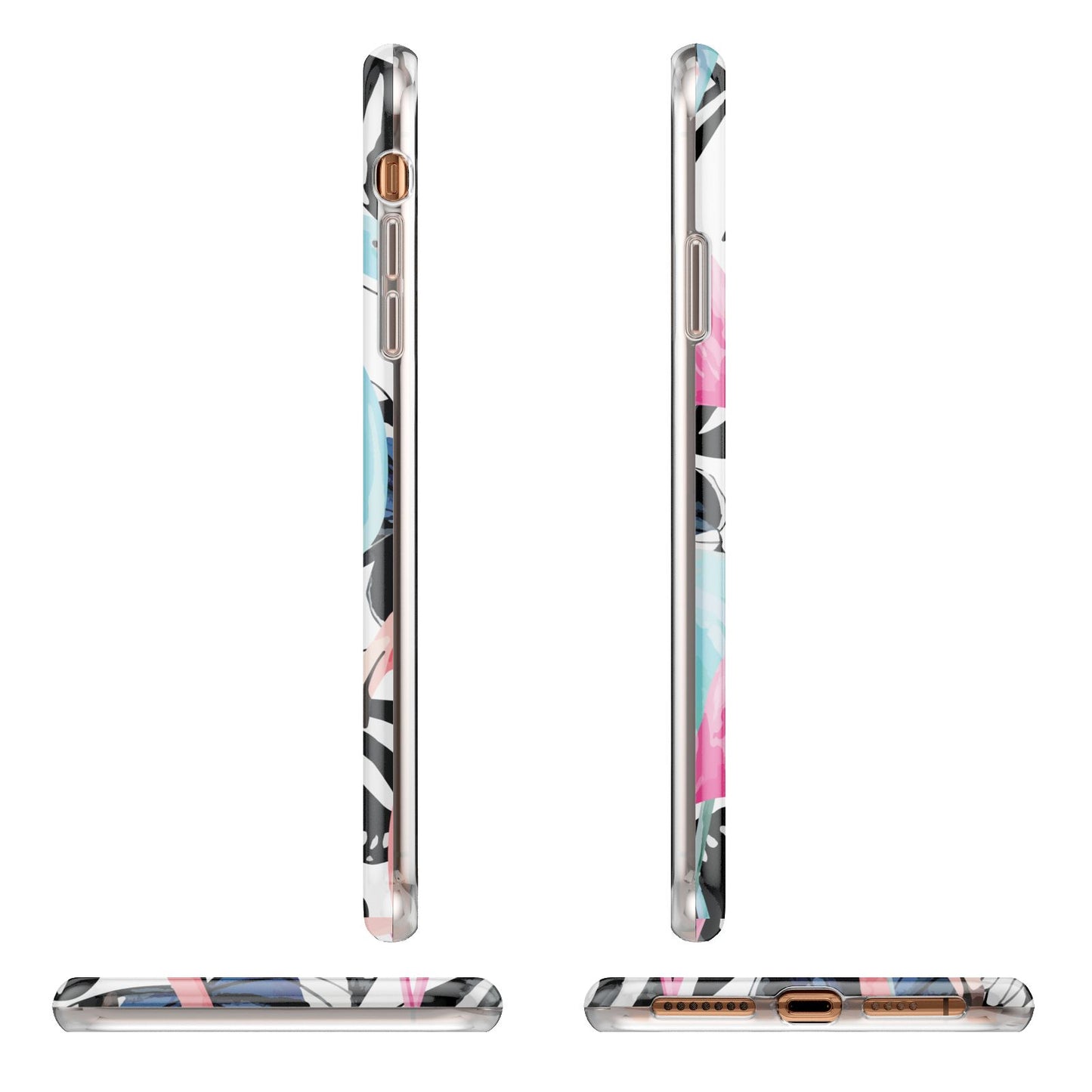 Butterflies Flamingos Apple iPhone XS Max 3D Wrap Tough Case Alternative Image Angles