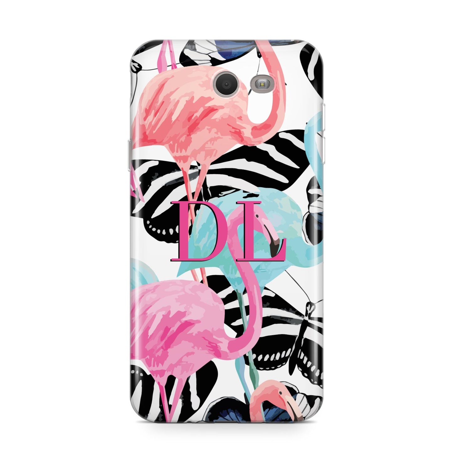 Butterflies Flamingos Samsung Galaxy J7 2017 Case