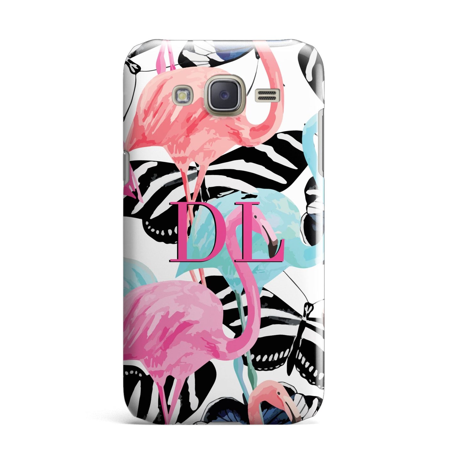 Butterflies Flamingos Samsung Galaxy J7 Case