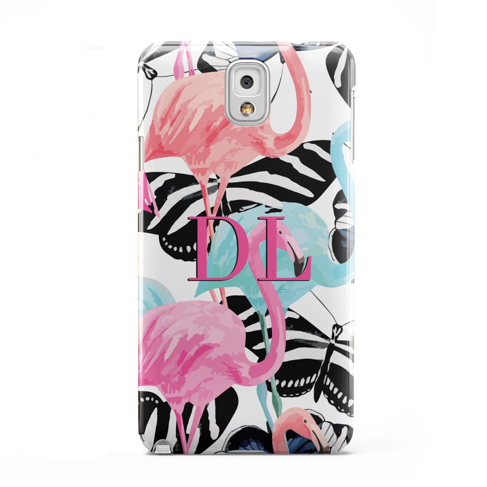 Butterflies Flamingos Samsung Galaxy Note 3 Case