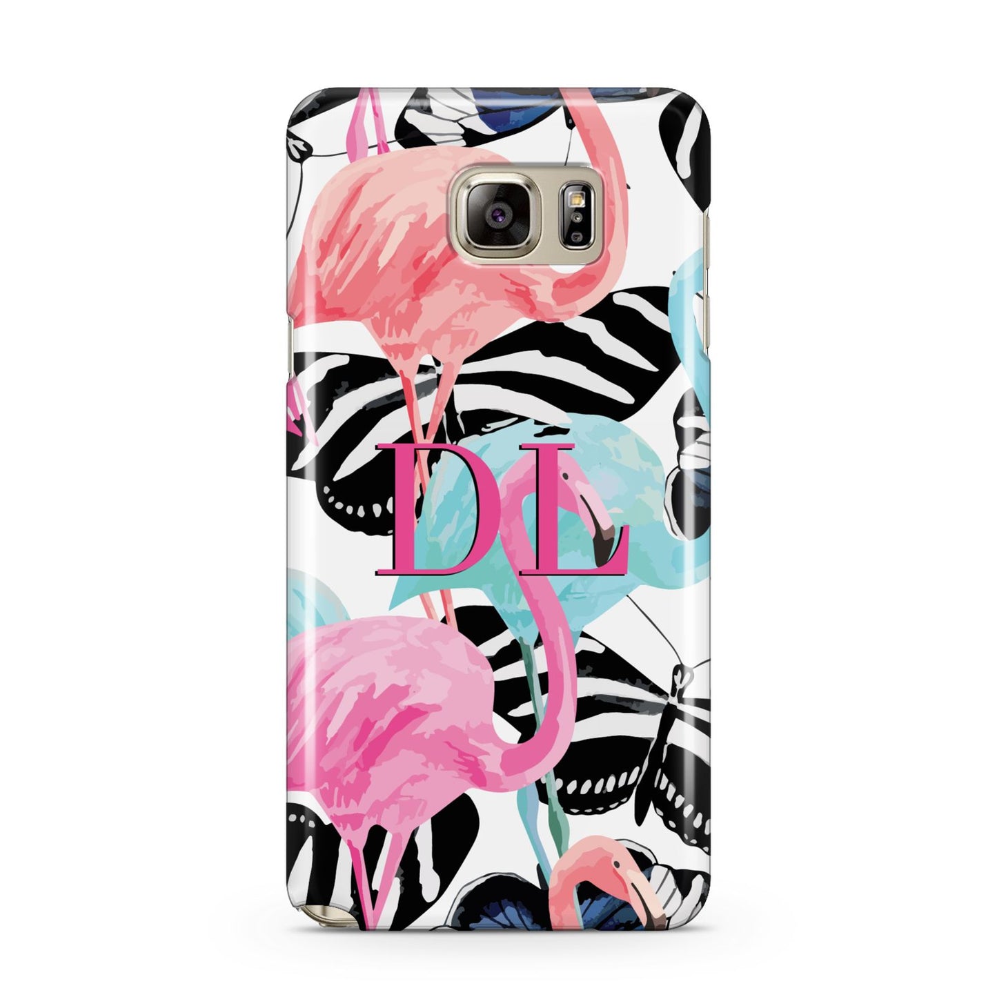 Butterflies Flamingos Samsung Galaxy Note 5 Case