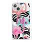 Butterflies Flamingos iPhone 13 Clear Bumper Case