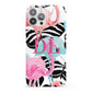 Butterflies Flamingos iPhone 13 Pro Max Full Wrap 3D Snap Case