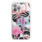 Butterflies Flamingos iPhone 13 Pro Max TPU Impact Case with Pink Edges