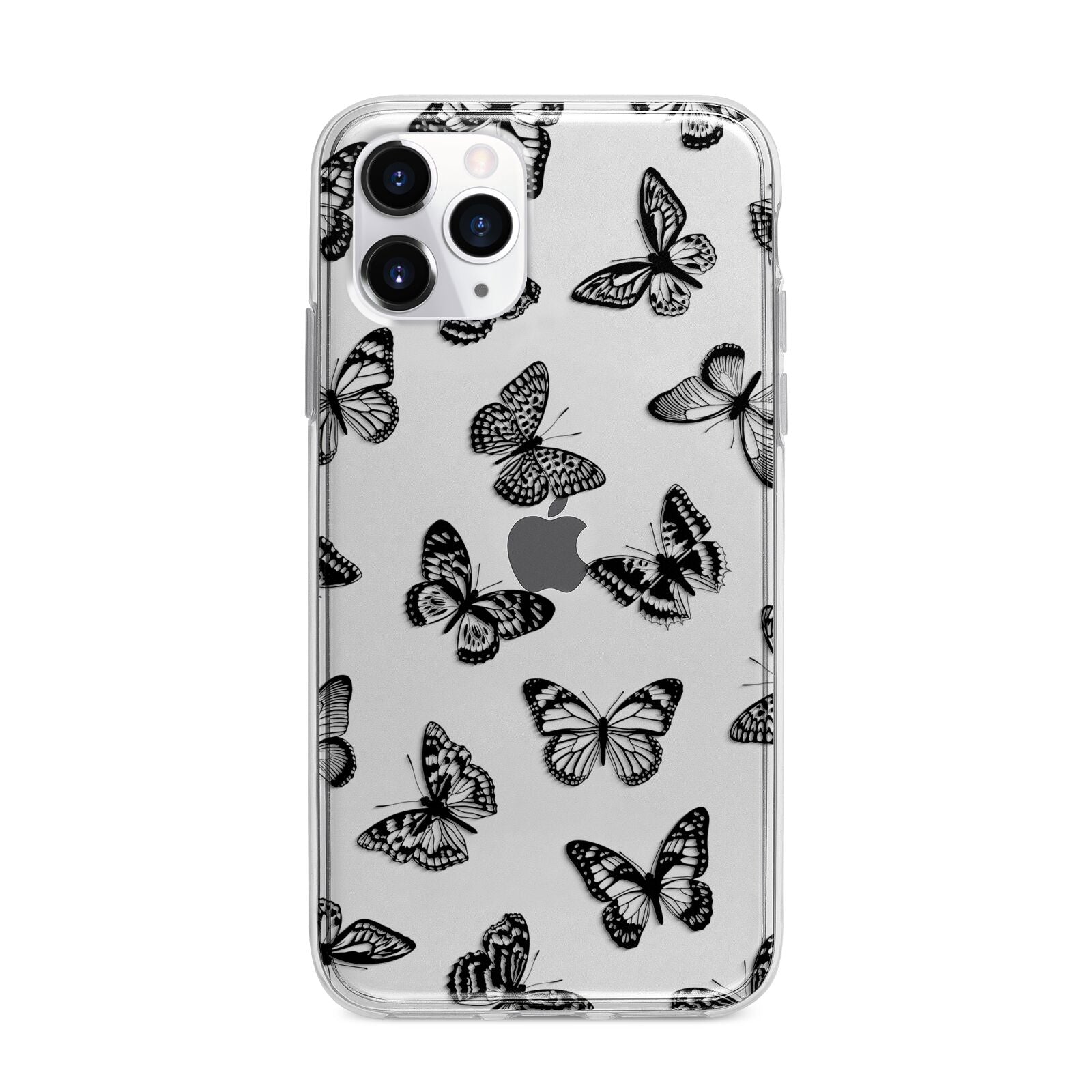 Butterfly Apple iPhone 11 Pro Max in Silver with Bumper Case