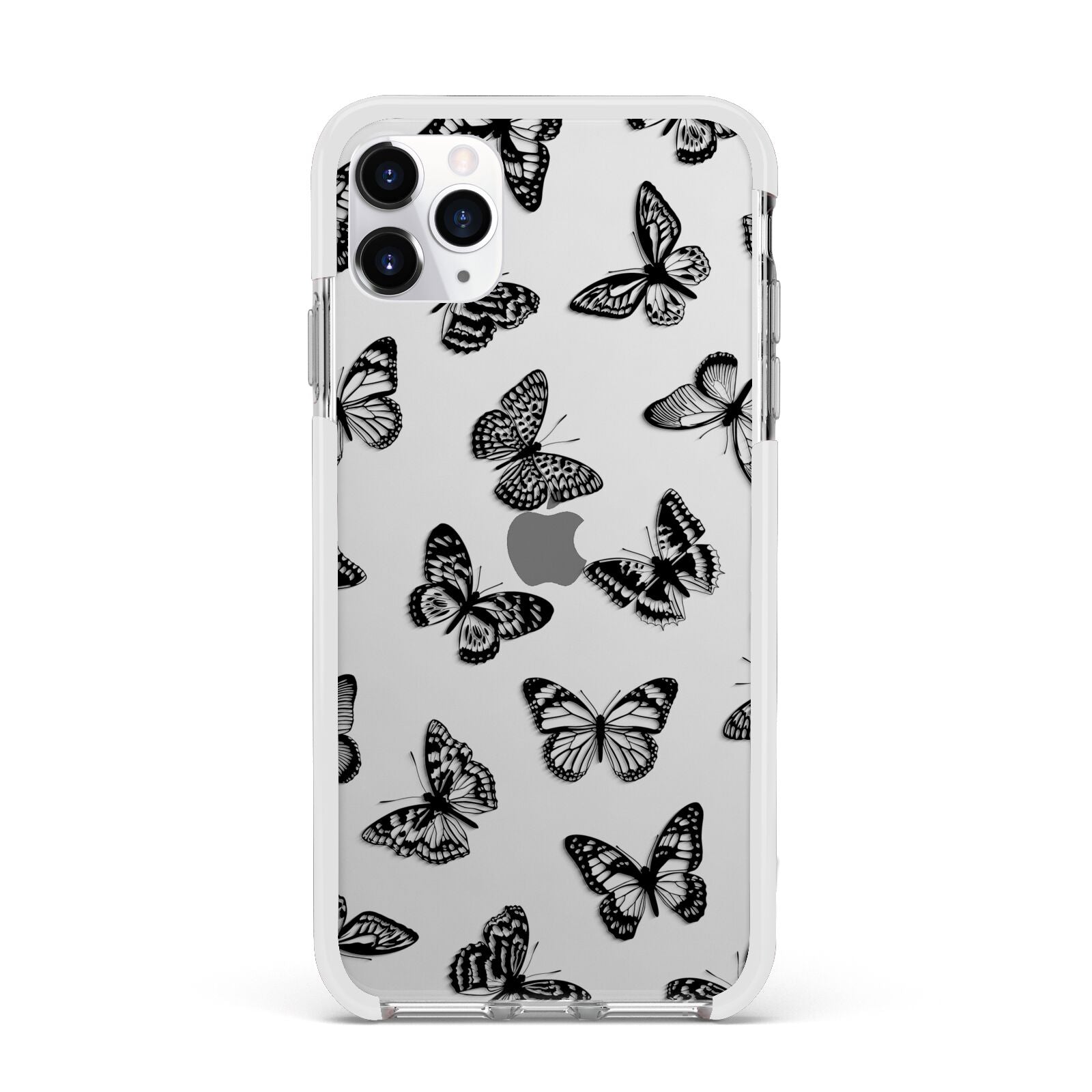 Butterfly Apple iPhone 11 Pro Max in Silver with White Impact Case