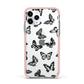 Butterfly Apple iPhone 11 Pro in Silver with Pink Impact Case